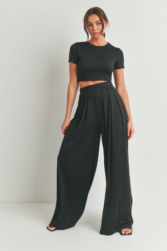 Crop Top And Palazzo Pants Set