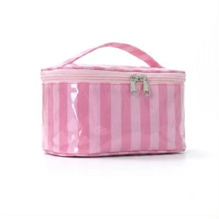 Striped Cosmetic Makeup Bag