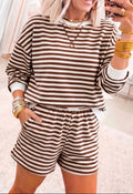 Espresso shorts striped set