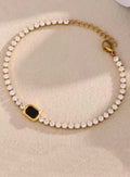 Black stone diamond bracelet