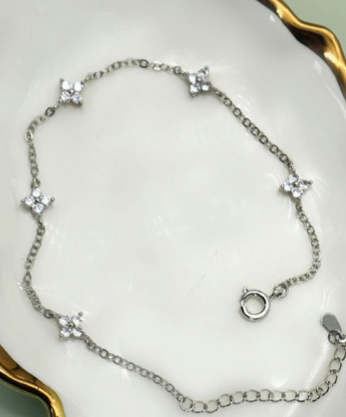 Silver Flower Bracelet