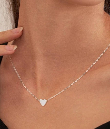 Single Heart Silver Necklace