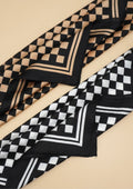 Checkered Silky Bandana Scarf