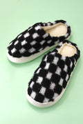 Black Checker Slippers