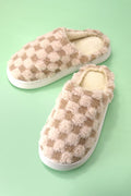 Brown Checker Slippers